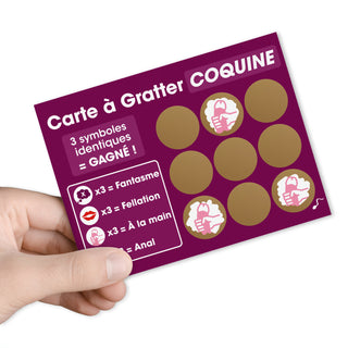 Jeu couple carte magenta à la main main gauche G