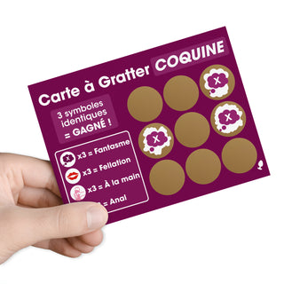 Jeu couple carte magenta fantasme main gauche G