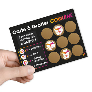 Jeu couple carte noir anal main gauche G