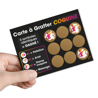Jeu couple carte noir danse coquine main gauche G