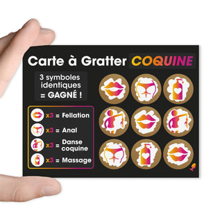 Jeu couple carte noir fellation main gauche TG