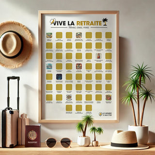 Vive la retraite - cadeau retraite - Poster à gratter