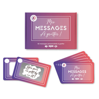 Coffret de messages - 52 cartes personnalisables à gratter