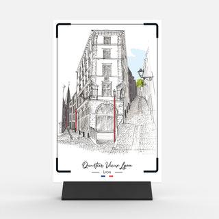 Carte postale vieux Lyon gratté