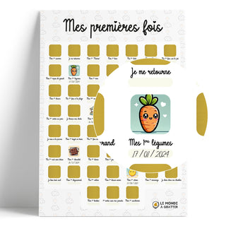 Poster à gratter Mes premières fois zoom