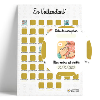 Poster à gratter En t'attendant zoom