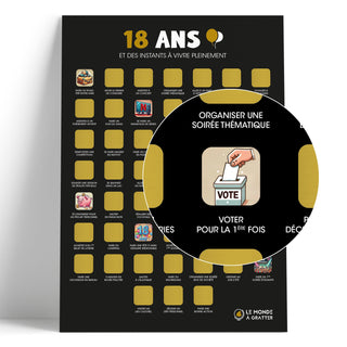 poster à gratter 18 ans zoom