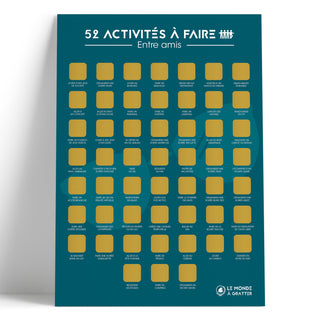 Poster à gratter 52 activités à faire entre amis non gratté