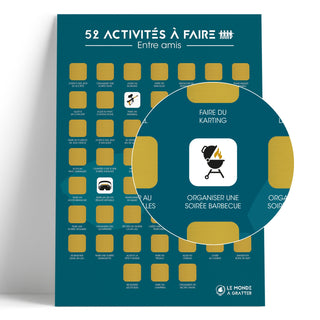 poster à gratter 52 activités à faire entre amis zoom