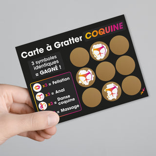 Jeu couple carte Noir Anal Main gauche G