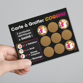 Jeu couple carte Noir Danse coquine Main gauche G