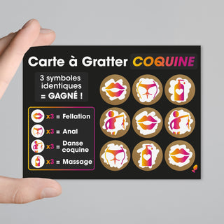 Jeu couple carte Noir Fellation Main gauche Droit TG