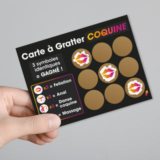 Jeu couple carte Noir Fellation Main gauche G