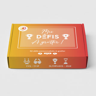 Coffret défis personnalisables evg vue de devant