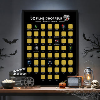 52 films d'horreur - À voir ou à revoir - Poster à gratter