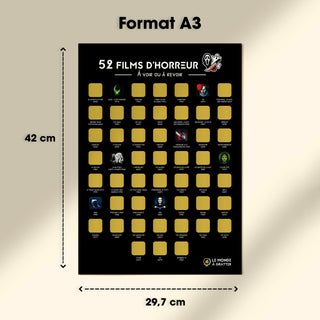 52 films d'horreur - À voir ou à revoir - Poster à gratter