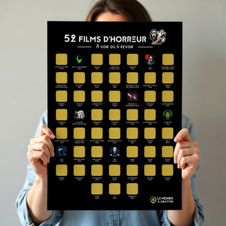 52 films d'horreur - À voir ou à revoir - Poster à gratter