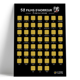 52 films d'horreur - À voir ou à revoir - Poster à gratter