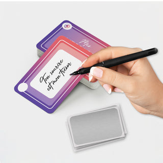 Coffret de messages - 52 cartes personnalisables à gratter
