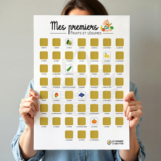 Poster fruits et légumes mains