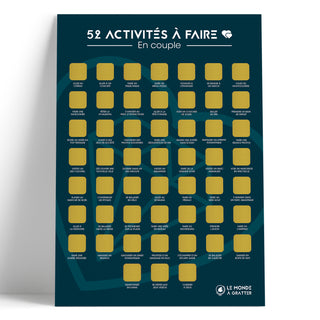 Poster à gratter 52 activités à faire en couple non gratté