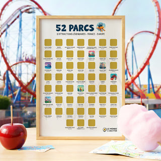 Poster parcs d'attractions encadré