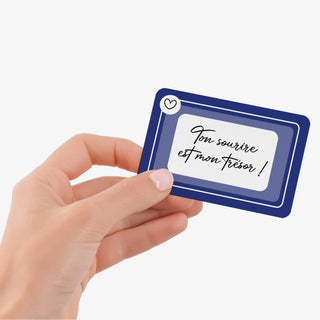 carte à gratter personnalisée bleu
