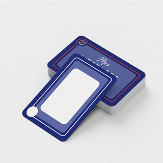 carte à gratter personnalisée vierge bleu