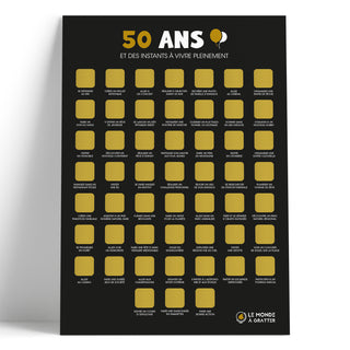 poster à gratter 50 ans non gratté