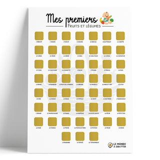 Poster fruits et légumes non gratté