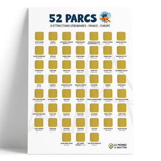 Poster parcs d'attractions non gratté